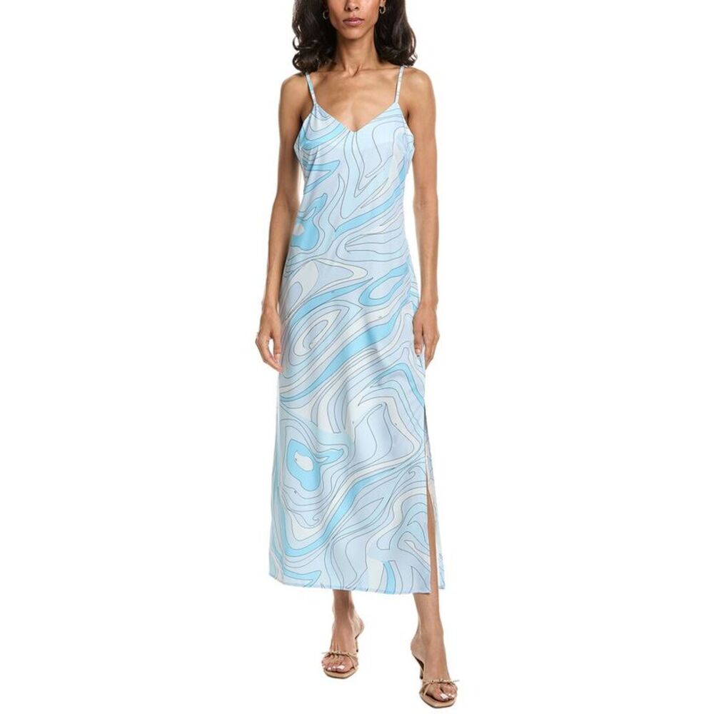 To My Lovers Womens  Printed Maxi Dress, Blue